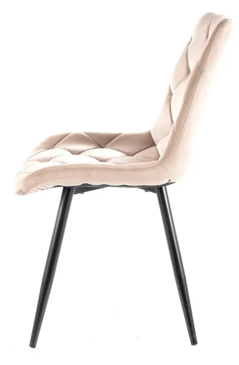 Krzesło tapicerowane Ralph Velvet ciemny beż Bluvel 40