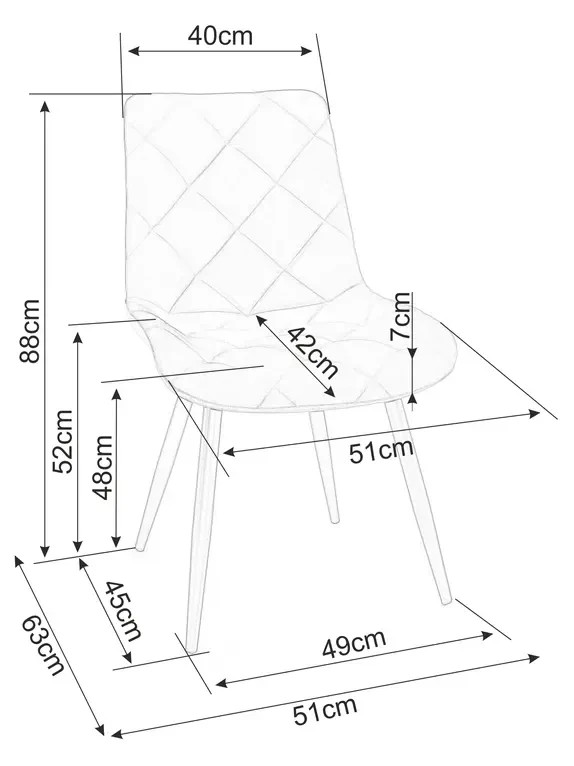 Krzesło tapicerowane Ralph Velvet