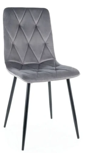 Krzesło tapicerowane Tom Velvet szary Bluvel 14