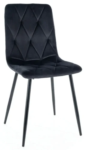 Krzesło tapicerowane Tom Velvet czarny Bluvel 19