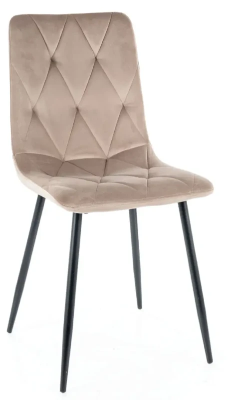 Krzesło tapicerowane Tom Velvet ciemny beż Bluvel 40