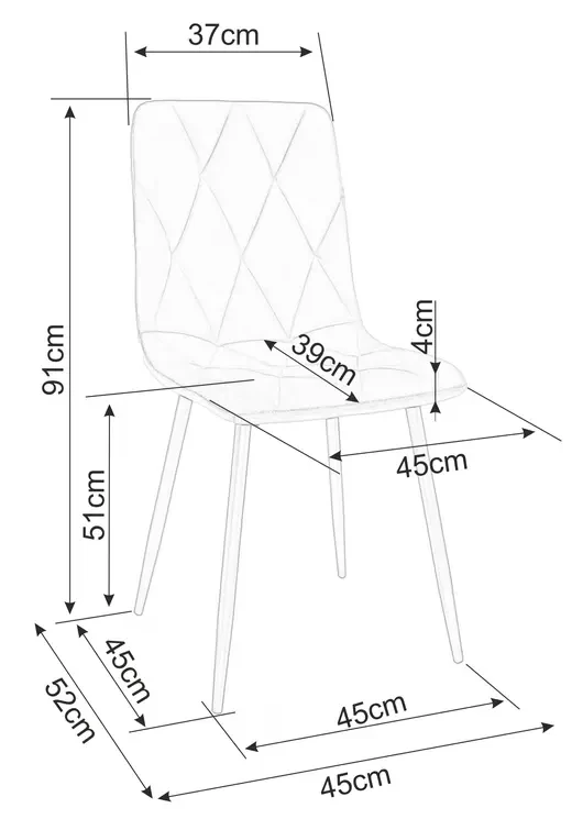 Krzesło tapicerowane Tom Velvet