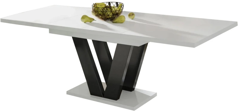 Stół Lara rozkładany 130-210 biały połysk