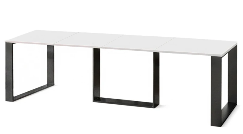 Stół Borys rozkładany 130-210 biały połysk