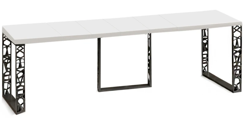 Stół Ewerest rozkładany 130-330 biały połysk