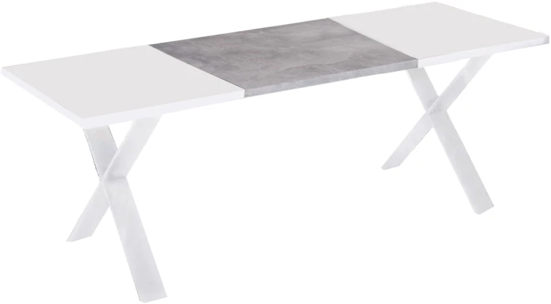 Stół X rozkładany 130-210 biały połysk