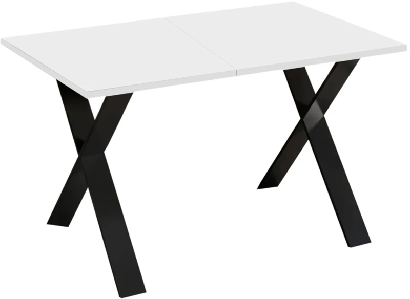 Stół X rozkładany 130-210 biały połysk