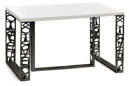 Stół Ewerest rozkładany 130-290 biały połysk