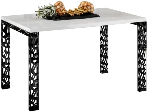 Stół Matio rozkładany 80-215 biały połysk