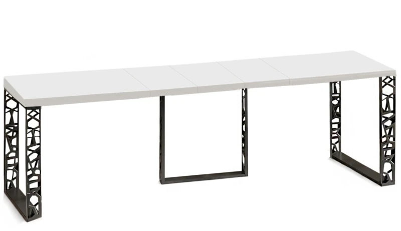 Stół Ewerest Max rozkładany 130-250 biały połysk