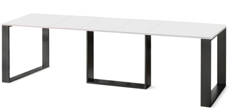 Stół Borys Bis rozkładany 130-310 biały połysk