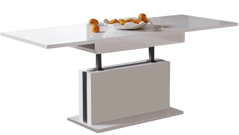 Ławostół Solaris rozkładany 110-170 biały połysk