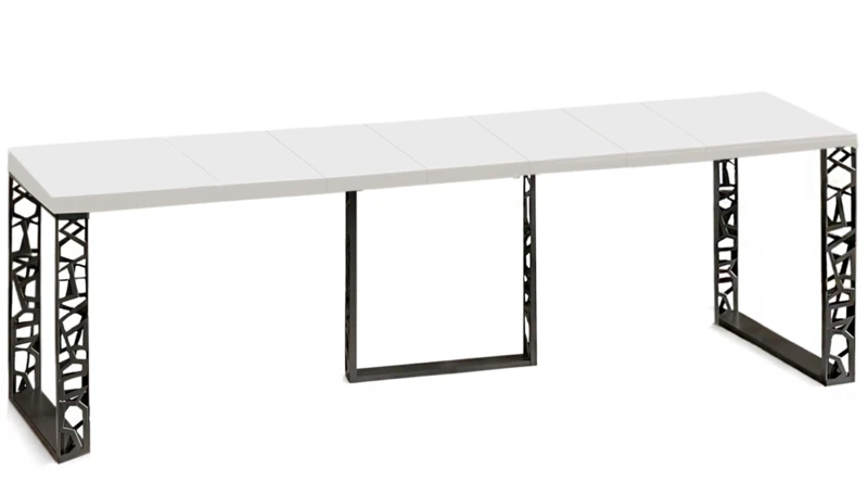 Stół Ewerest Max rozkładany 130-330 biały połysk