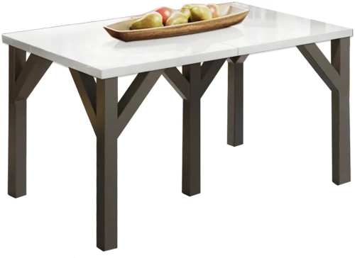 Stół Dunaj rozkładany 130-350 biały połysk