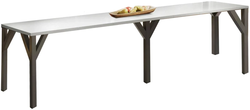 Stół Dunaj rozkładany 130-240 biały połysk