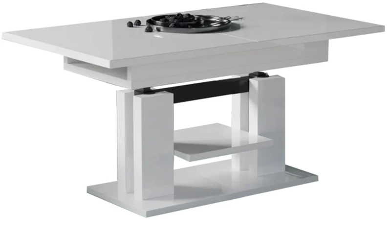 Ławostół Iso rozkładany 110-170 biały połysk