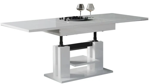 Ławostół Iso rozkładany 110-170 biały połysk