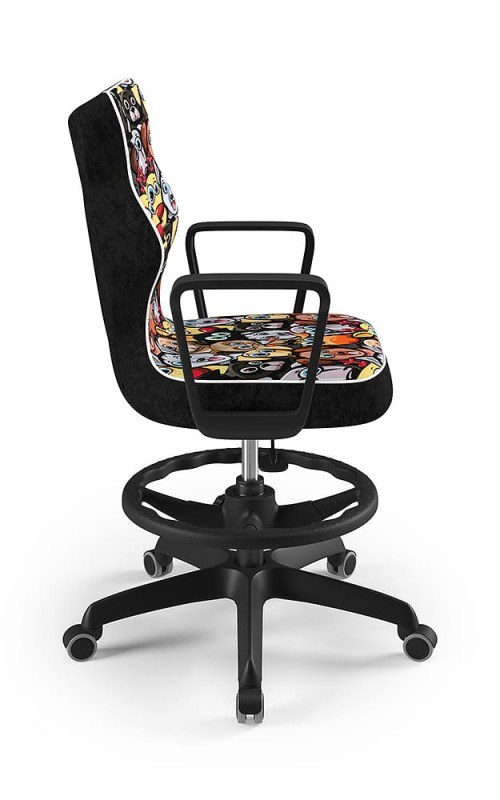 Krzesło młodzieżowe Norm z podnóżkiem wzrost 159-188 Storia podstawa czarna