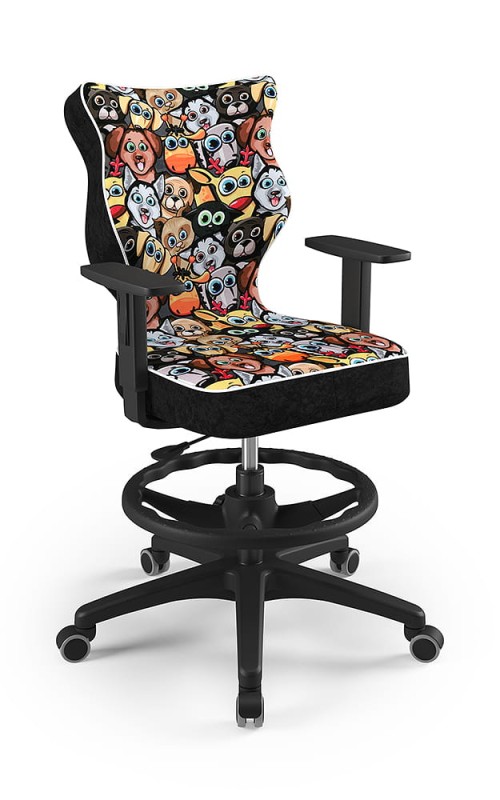 Krzesło młodzieżowe Duo z podnóżkiem wzrost 146 -176 cm Storia podstawa czarna ST28