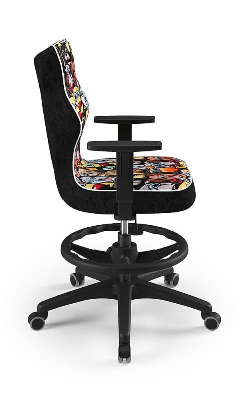 Krzesło młodzieżowe Duo z podnóżkiem wzrost 146 -176 cm Storia podstawa czarna