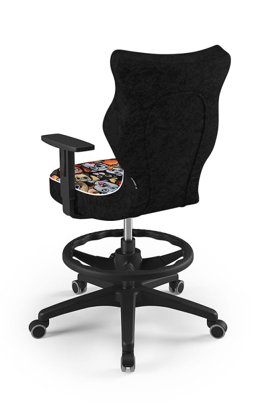 Krzesło młodzieżowe Duo z podnóżkiem wzrost 146 -176 cm Storia podstawa czarna