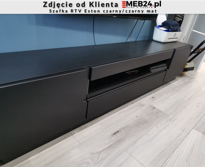 Szafka RTV Eston czarny/czarny mat - zdjęcie od klienta