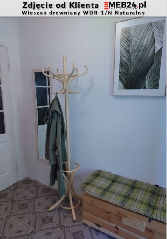 Wieszak stojący drewniany do przedpokoju WDR-1/N Naturalny - zdjęcie od klienta