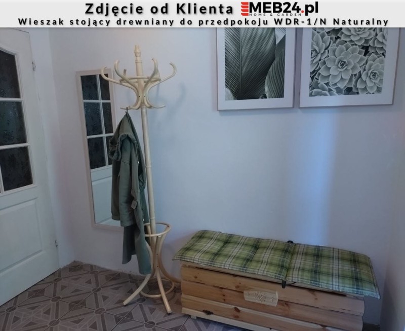 Wieszak stojący drewniany do przedpokoju WDR-1/N Naturalny - zdjęcie od klienta
