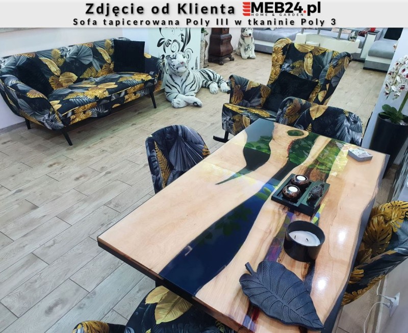 Sofa tapicerowana Poly III w stylu skandynawskim - zdjęcie od klienta