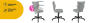 Krzesło dziecięce Petit wzrost wzrost 146 -176,5 cm velvet podstawa czarna