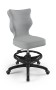 Krzesło dziecięce Petit z podnóżkiem wzrost 159 -188 cm velvet podstawa czarna VT03