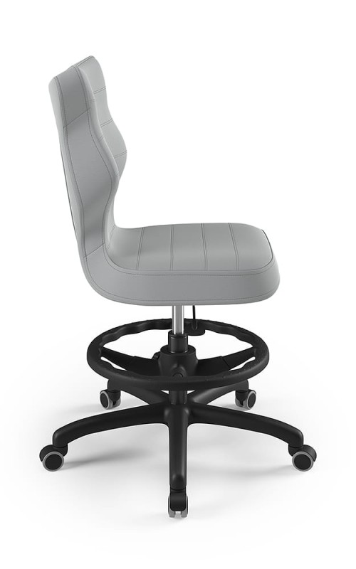 Krzesło dziecięce Petit z podnóżkiem wzrost 159 -188 cm velvet podstawa czarna