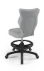 Krzesło dziecięce Petit z podnóżkiem wzrost 159 -188 cm velvet podstawa czarna