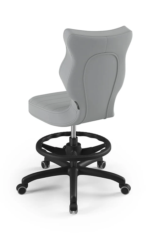Krzesło dziecięce Petit z podnóżkiem wzrost 159 -188 cm velvet podstawa czarna