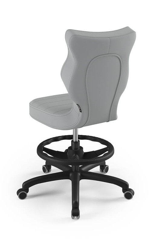 Krzesło dziecięce Petit z podnóżkiem wzrost 159 -188 cm velvet podstawa czarna