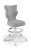 Krzesło dziecięce Petit z podnóżkiem wzrost 146 -176,5 cm velvet podstawa biała VT03