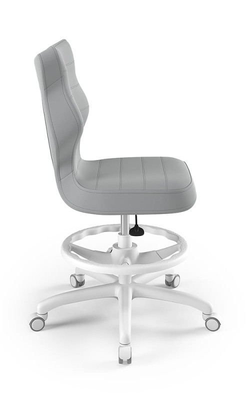 Krzesło dziecięce Petit z podnóżkiem wzrost 159 -188 cm velvet podstawa biała
