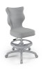 Krzesło dziecięce Petit z podnóżkiem wzrost 159 -188 cm velvet podstawa szara VT03