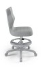 Krzesło dziecięce Petit z podnóżkiem wzrost 159 -188 cm velvet podstawa szara
