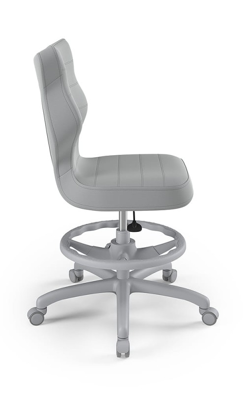 Krzesło dziecięce Petit z podnóżkiem wzrost 159 -188 cm velvet podstawa szara