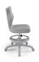 Krzesło dziecięce Petit z podnóżkiem wzrost 159 -188 cm velvet podstawa szara