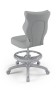 Krzesło dziecięce Petit z podnóżkiem wzrost 159 -188 cm velvet podstawa szara