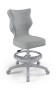 Krzesło dziecięce Petit z podnóżkiem wzrost 159 -188 cm velvet podstawa szara VT03