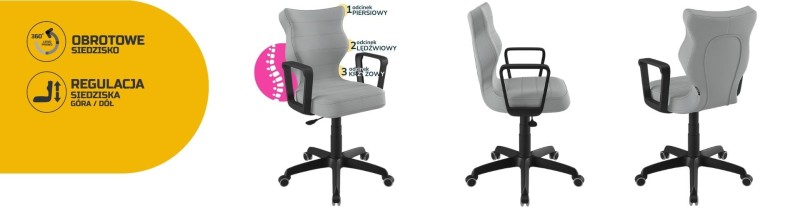 Krzesło młodzieżowe Norm wzrost 159-188 velvet podstawa czarna