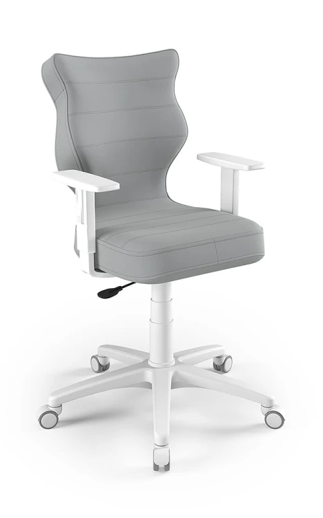 Krzesło młodzieżowe Duo wzrost 146 -176 cm velvet podstawa biała  VT03