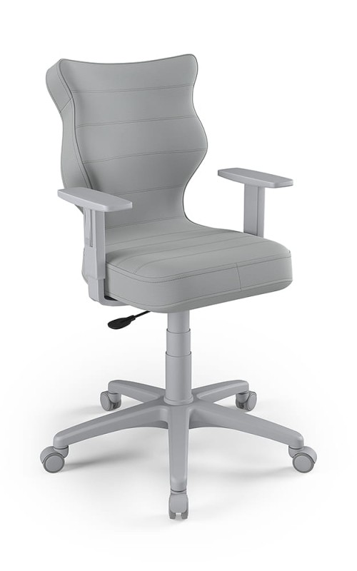 Krzesło młodzieżowe Duo wzrost 146 -176 cm velvet podstawa szara VT03