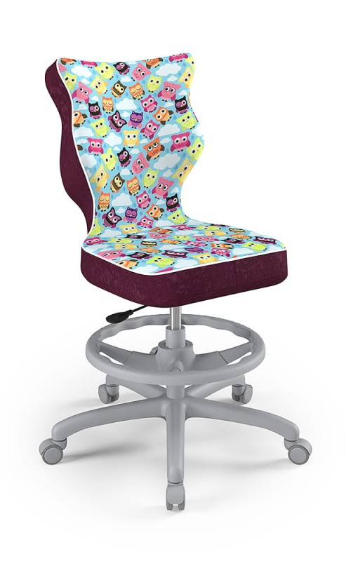 Krzesło dziecięce Petit z podnóżkiem wzrost 159 -188 cm Storia podstawa szara ST32