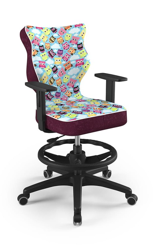 Krzesło młodzieżowe Duo z podnóżkiem wzrost 146 -176 cm Storia podstawa czarna ST32