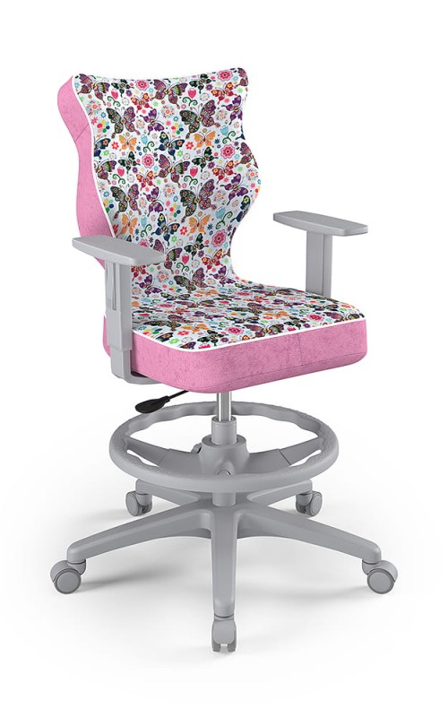 Krzesło młodzieżowe Duo z podnóżkiem wzrost 146 -176 cm Storia podstawa szara ST31