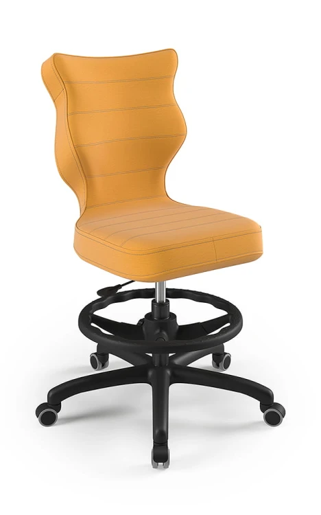 Krzesło dziecięce Petit z podnóżkiem wzrost 146 -176,5 cm velvet podstawa czarna VT35